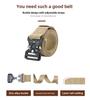 Elastic Tactical Nylon Belt with Alloy Buckle, Popular for Outdoor Use, Customizable Size