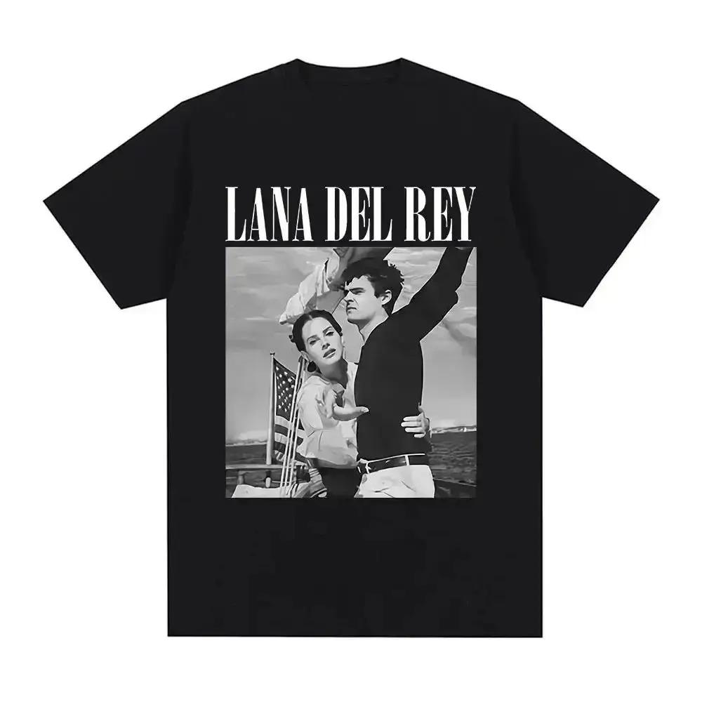 Lana Del Rey Iconic Vintage Portrait Graphic Print Oversized Streetwear Y2K Aesthetic Singer Fan Merch T-Shirt Top for Lana Del Rey Fans Music Lovers