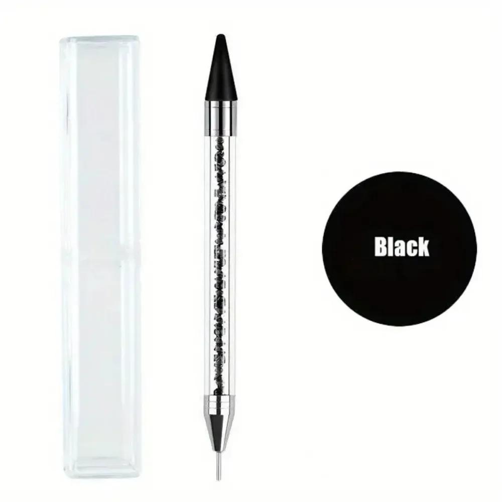 1pc Nail Art Dotting Pen Double End Painting DIY Brush Rhinestone Handle Diamond Picker Manicure Tool Dotting Pen Nail Accessory