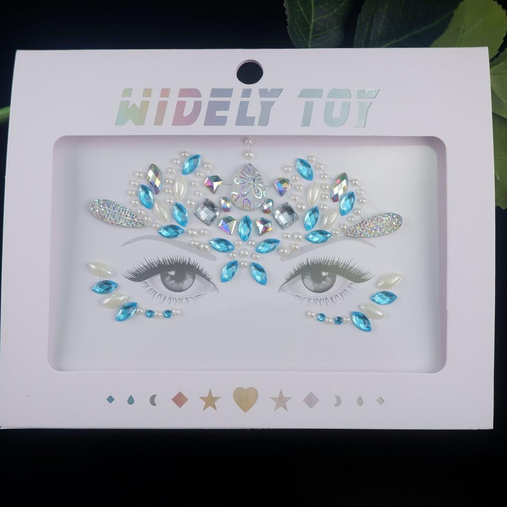 New Crystal Facial Eyebrow Sticker Eye Stickers Forehead Face Sticker Acrylic Gem Temporary Tattoo Party Rhinestone Makeup Tools