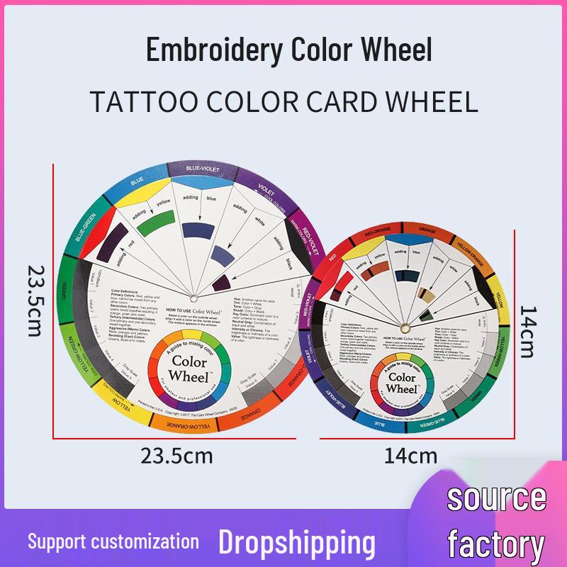 Ya Hao Tattoo und Nagelpigment Farbmischrad für Augenbrauen-Microblading