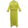 Mila Owen Race Long Sleeve Knit Long Dress Green Women Used