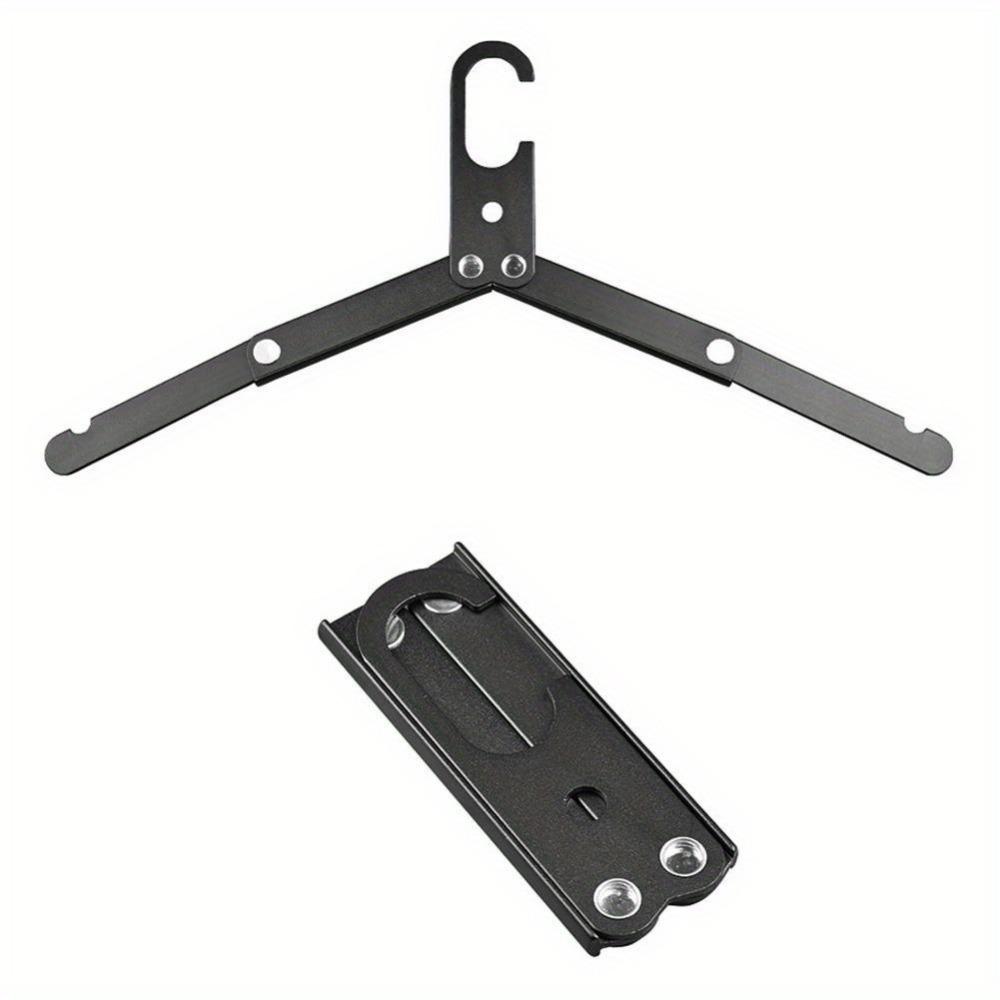 1 шт. Алюминиевые складные портативные вешалки для деловых поездок, сверхлегкие нескользящие вешалки для автопутешествий, аксессуары для кемпинга на открытом воздухе чёрный
