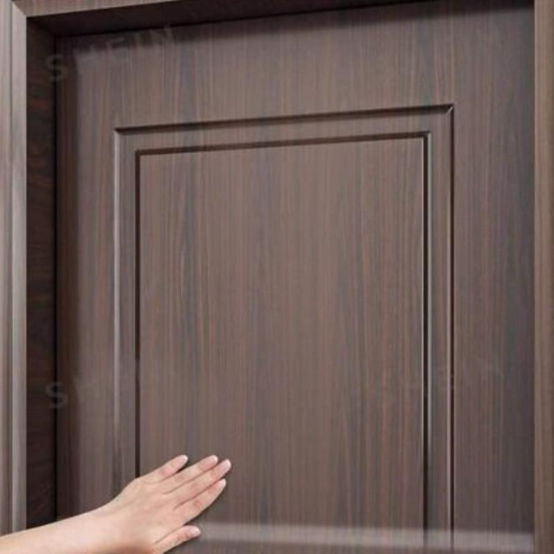 Samolepicí odnímatelná nálepka na dveře - Vysoce kvalitní textura dřeva, Nálepky na dveře pro renovaci domu, Texturovaný povrch