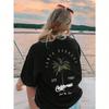 Wounisex T-Shirt Galafonia Coconut Palm Printed Tee Shirt Summer Comfortable Loose Tops Street Fashion Female Clothes