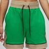 Jordan Color Block Logo High Waist Drawstring Pocket Shorts Women Shorts Green DZ3352-310