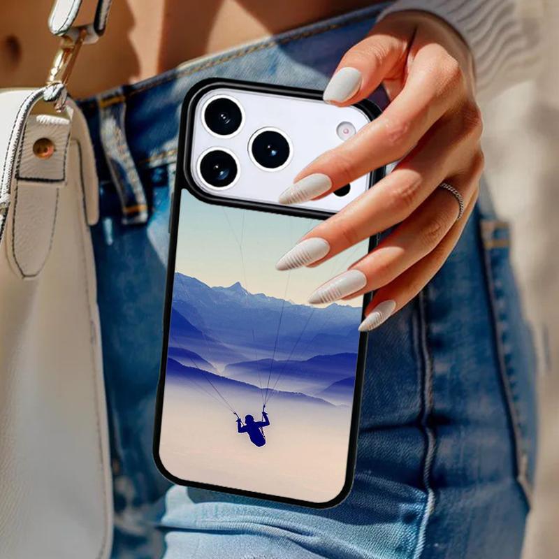 Paragliding Paraglider Phone Case For iPhone 17 Air 14 15 13 12 Max Cover For Apple 16e 11 Pro Max Plus Coque