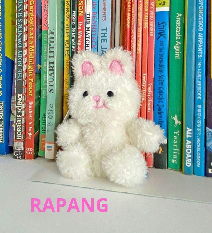 

[Б/У] Оригинальный брелок-мини с сидящим кроликом Пангому из желе