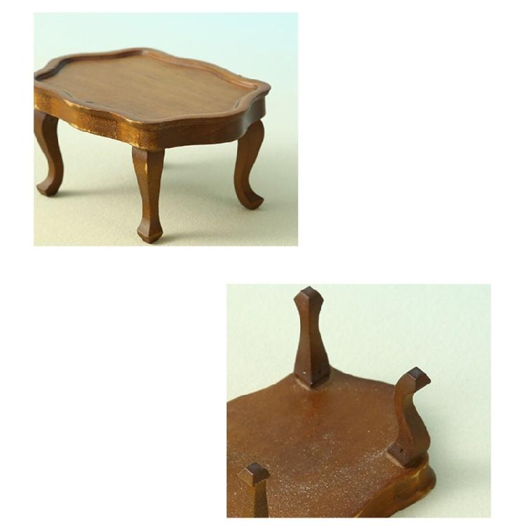 1/12 Dollhouses Furniture Coffee Table with Vintage Designs for Creating Life Like Scene and Elegant Model Display
