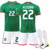 2526 Mexico Home Football Jersey No. 14 Home 16 Jersey Green 9 Raul 22 Lozeno Set