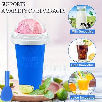 Smoothie-Becher, Eismaschine, schnellgefrorener Silikon-Quetschbecher, DIY-Saft, Milchshake, Wasserflasche, Kühlung, Sandbecher, Küchenwerkzeug