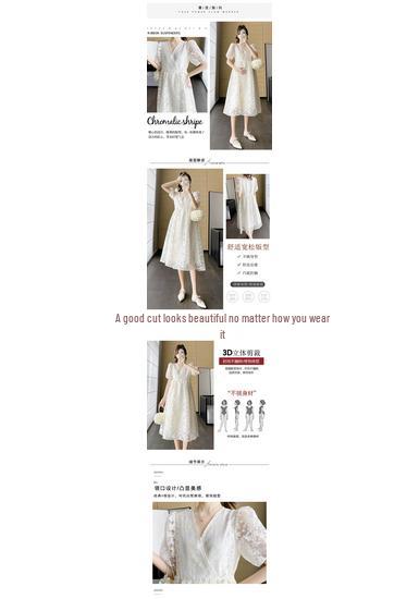 2026 Summer V-Neck Celebrity Short Sleeve Maternity Dress