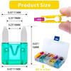 50/100/120 Pcs Car Truck Medium Blade Fuses 2A-40A10 Types Car Fuse Assortment Mixed Motorcycle Circuit Fuse With Box