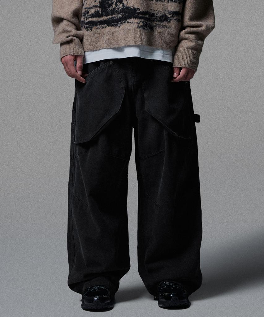 NOT4NERD Oxford Fatigue Baggy Pants - Black
