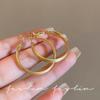 S925 Silver Needle Statement Hoop Earrings - Elegant, Versatile, Lightweight, Simple Luxury for Women