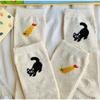 2 Pairs Autumn Vintage Women Cat Fish Printed Socks Cute Cartoon Middle Tube Soft Thermal Warm Crew Sock