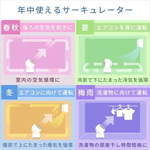 Yamazen Washable Circulator, Quiet, 14 tatami mats (ventilation/air circulation) (Easy to disassemble for cleaning model) Left and right swinging, ver
