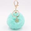 Bag Charm Pompom Pendant Fluffy Plush Ball Keyring Fashion Fur Ball Key Chain  Women Girls