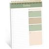 To Do List Notepad - Daily Planner Notepad Undated 52 Sheets Tear Off, 6.5" x 9.8" Checklist Productivity Organizer with Hourly Schedule for Tasks