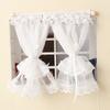 Bedroom Door Miniature Lace Curtain White Fabric Doll Curtain Model  Dollhouse Furniture