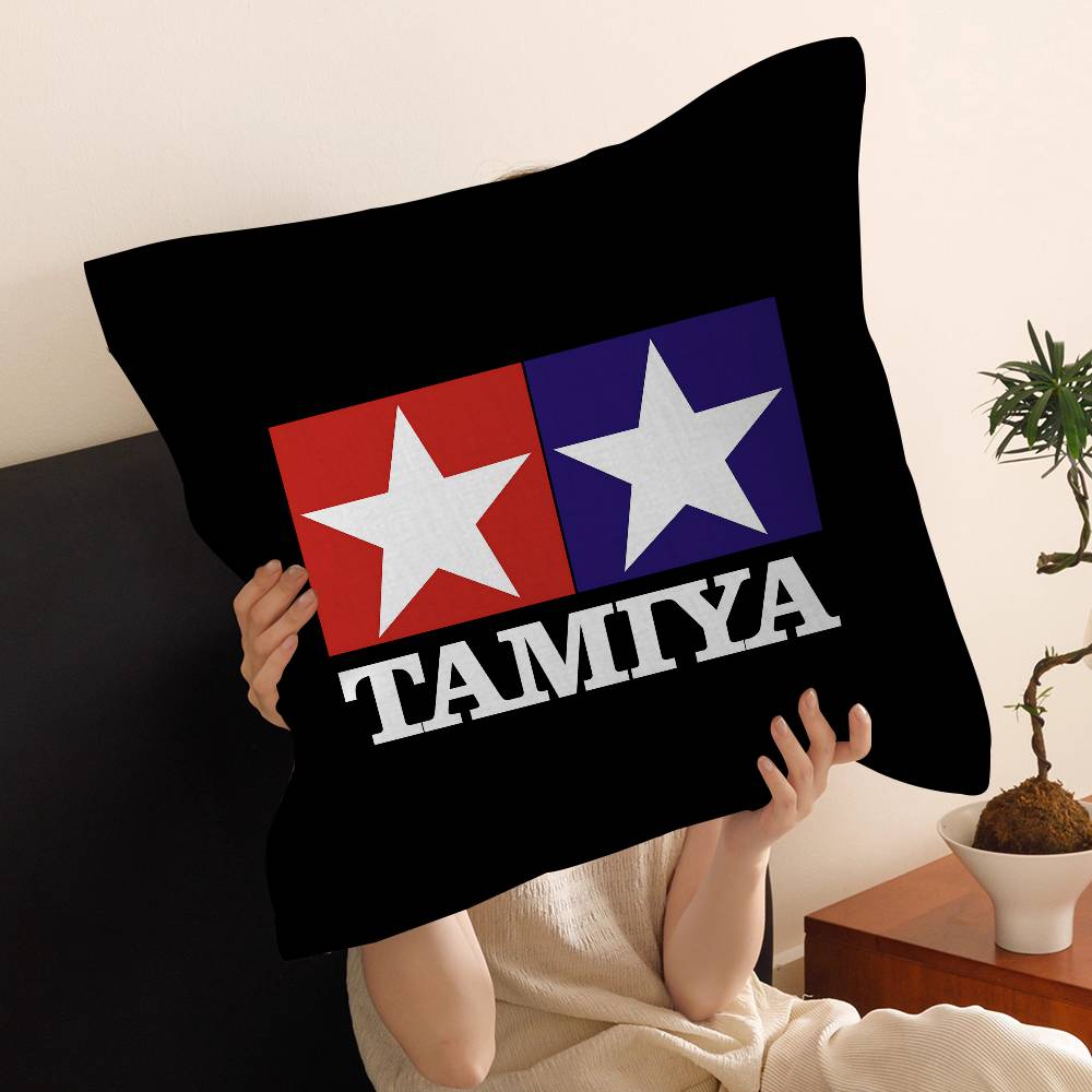 T-Tamiya Logo Pillowcase Toon Gift Cushion Cover Bedroom Home Sofa Chair Seat Decor Pillow Case