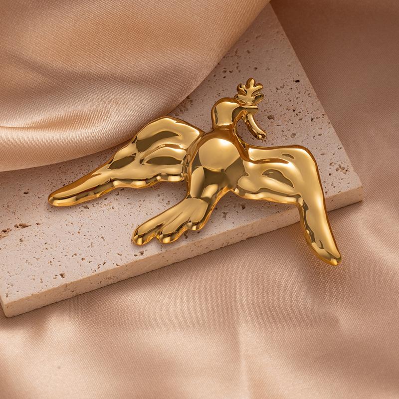 Thousands Of Calls Half Face Anti-Light Stainless Steel Brooch Collection Wind Halloween Texture Titanium Steel Pin