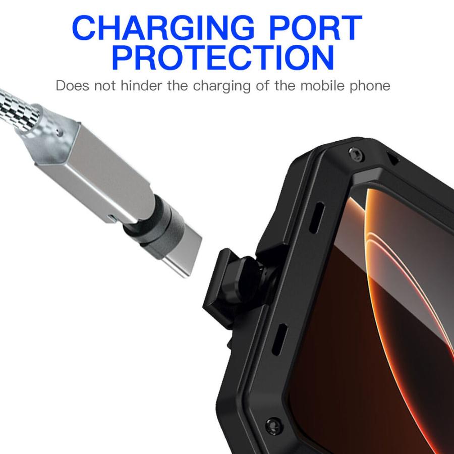 Per iPhone 18 17 Air 17e 16 15 14 13 12 11 Pro Max XS 8 7 Plus XR Custodia Metallica Doom Tank Resistente Copertura Protettiva Schermo in Alluminio