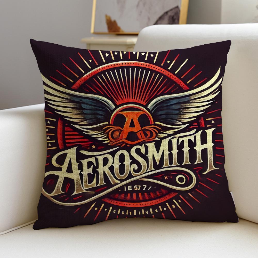 Legendary BBand AAerosmithS Cushion Cover Breathable and skinfriendly linen pillowcase square removable and washable cushion
