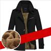 2026 New Top Men's Pure Cotton Large Size Medium and Long Jacket Men's Casual Solid Color Jacket Men's