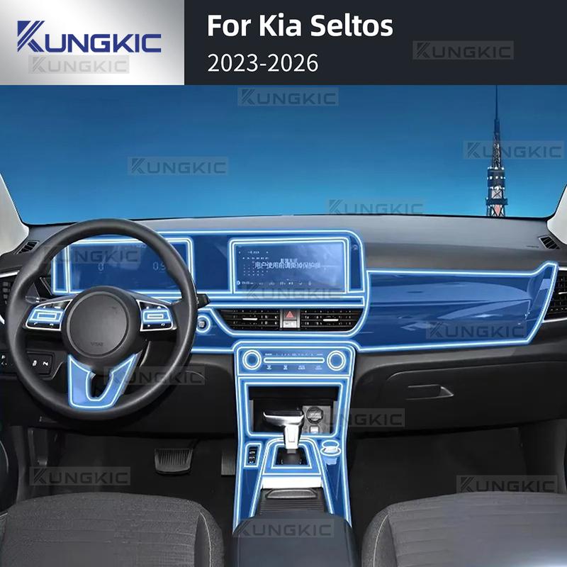 For Kia Seltos 2023-2026 Full Set TPU Invisible Interior Film Anti Scratch Auto Interior Protective Trim Accessories.
