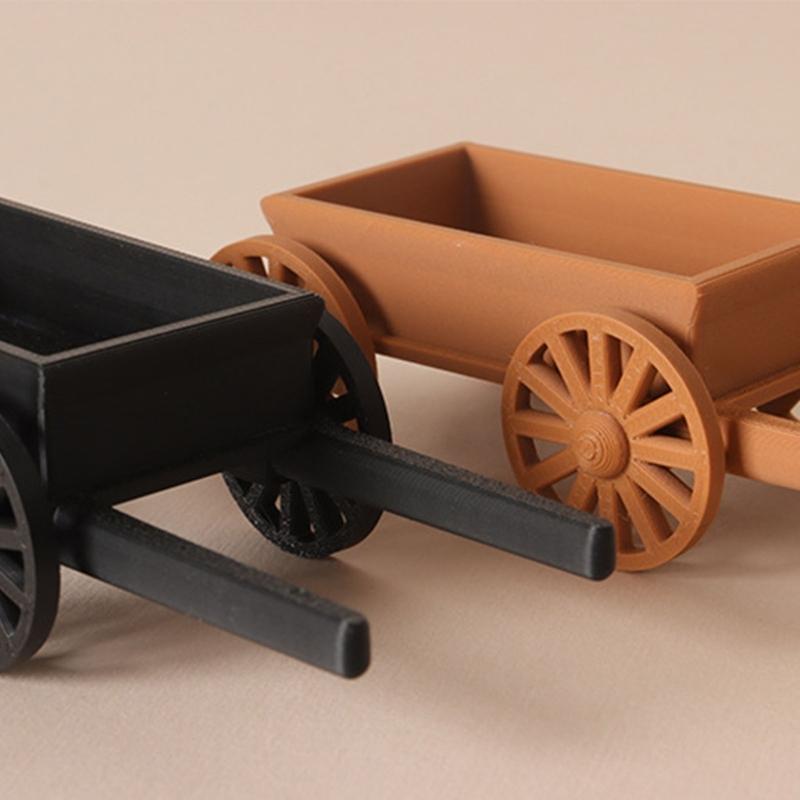 Mini Plastic Farm Wagon Toy For Dollhouses Accessories And Outdoor Garden Decors With 2 Color Option