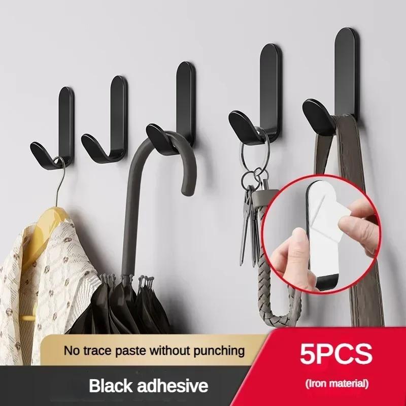 

10Pc Self Adhesive Strong Wall Hooks Towel Hook Door Hanger Key Bag Coat Hook Holder Kitchen Bathroom Accessories Home Organizer