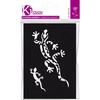 Salamander Stencil - Ki Sign - 7x10 Cm - Adhesive - Repositionable - Reusable