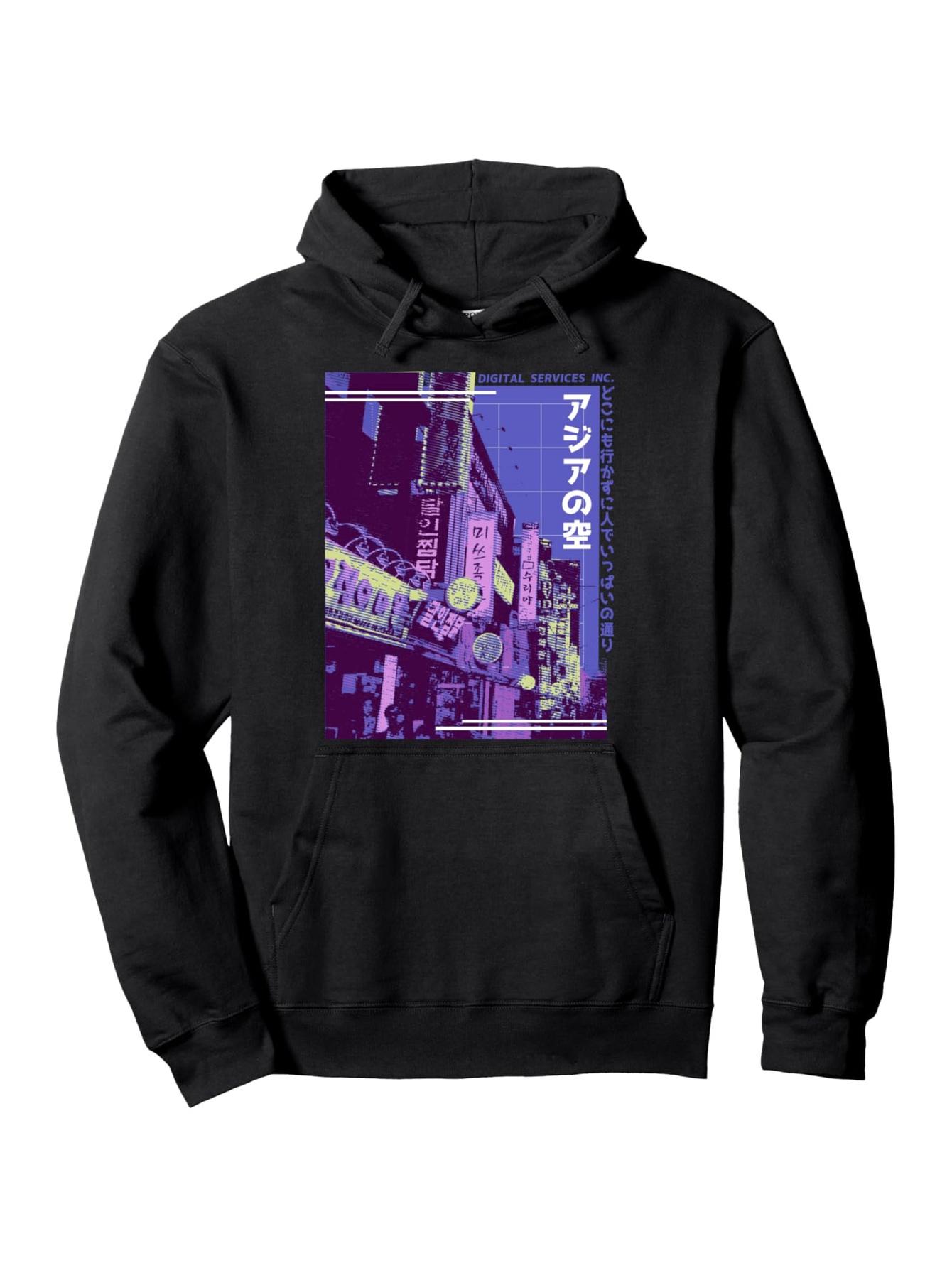 

Aesthetic Style Vaporwave Japan street Pullover Hoodie Printed fleece sweatshirt suitable for season fashionable and elegant 3XL