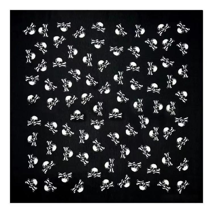 Compact Travel Bandana Skull Print Design Quick Dry Material For Adventure
