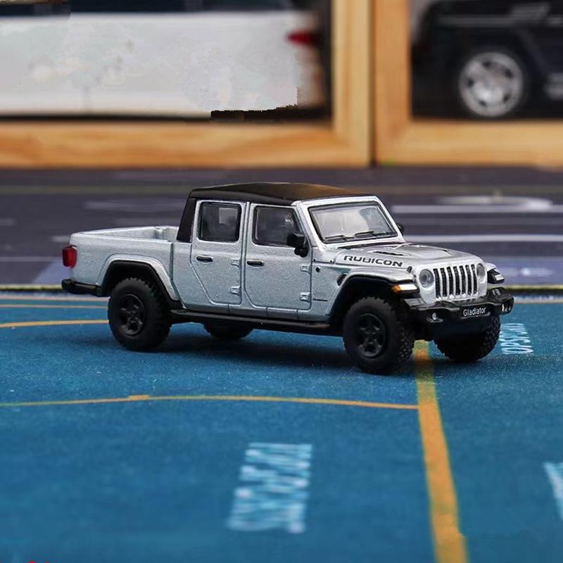 1/64 Jeeps Gladiator Rubicon Alloy Pickup Car Model Diecast Metal Off-road Vehicle Car Model Simulation Miniature Scale Toy Gift