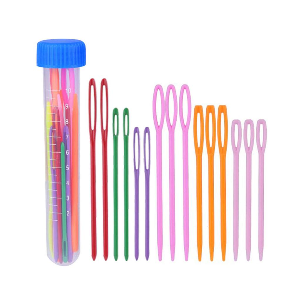 Multi-Color Knitting Markers and Crochet Accessories Including Stitching Marker Rings Big Eye Needle and Safety Pins