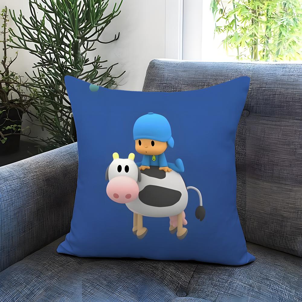 Hot P-PPocoyo Cushion Cover Comfortable Reversible Pillow Cover Ideal for Car Sofa Bedroom & Beyond