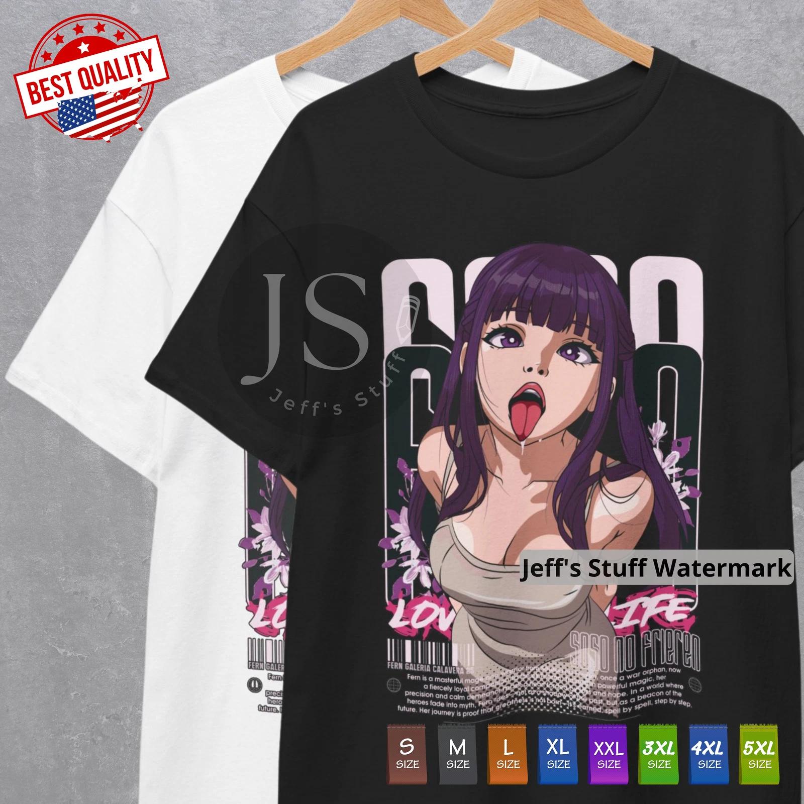 Fern Sousou no Frieren Waifu T Shirt Anime Manga Tee Japanese Otaku Cosplay 2XL
