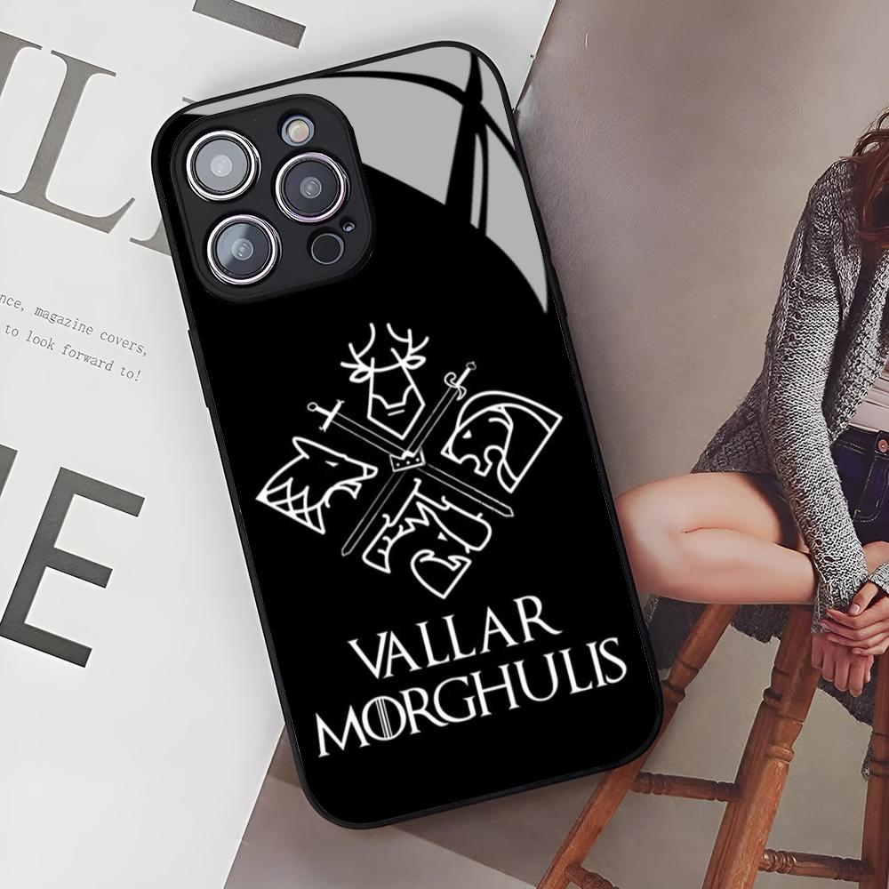 

Valar Morghulis Phone Case for Iphone 17 Air 16 15 14 12 11 13 Pro Max Mini Se Puls glass Cover iPhone 12 mini
