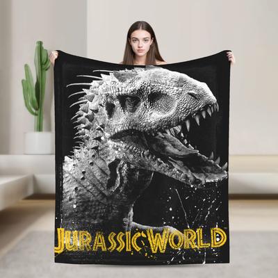 Coperta Jurassic World Indominus Rex Calda Stampata Peluche Plaid per Arredamento Casa Picnic Flanella Copriletto Copriletto