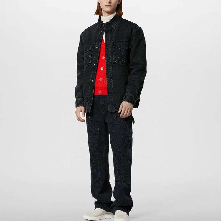 Louis Vuitton Denim Jacket Men's Black 1AFAX1