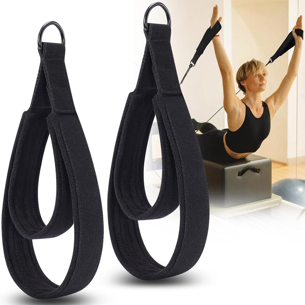 1Pcs Double Loop Pilates Straps With D-Ring Loops Yoga Fitness Equipment Double Padded Hand And Feet Strap