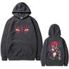 Anime Demon Slayer Akaza Eyes Graphic Hoodie Men Women Clothing Casual Vintage Pullover Male High Quality Hoodies