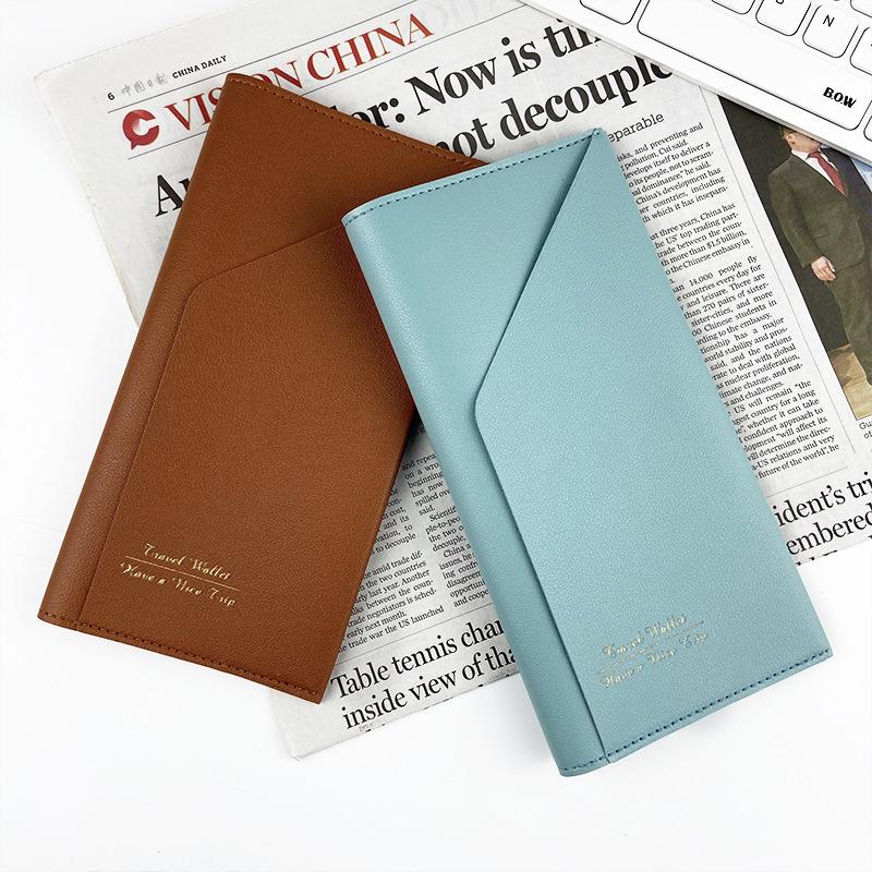 Customizable PU Leather Passport Holder with Hot Stamping - Thickened Document Storage Bag
