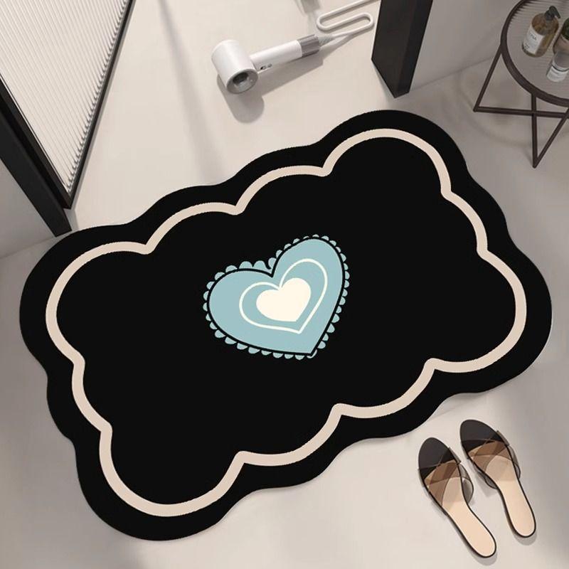 

Эффект бабочки Впитывающий коврик для ванной Комнатный коврик из мягкой диатомовой грязи Нескользящий, Грязеотталкивающий, Быстросохнущий Черный 40X60cm 15.7X23.6in