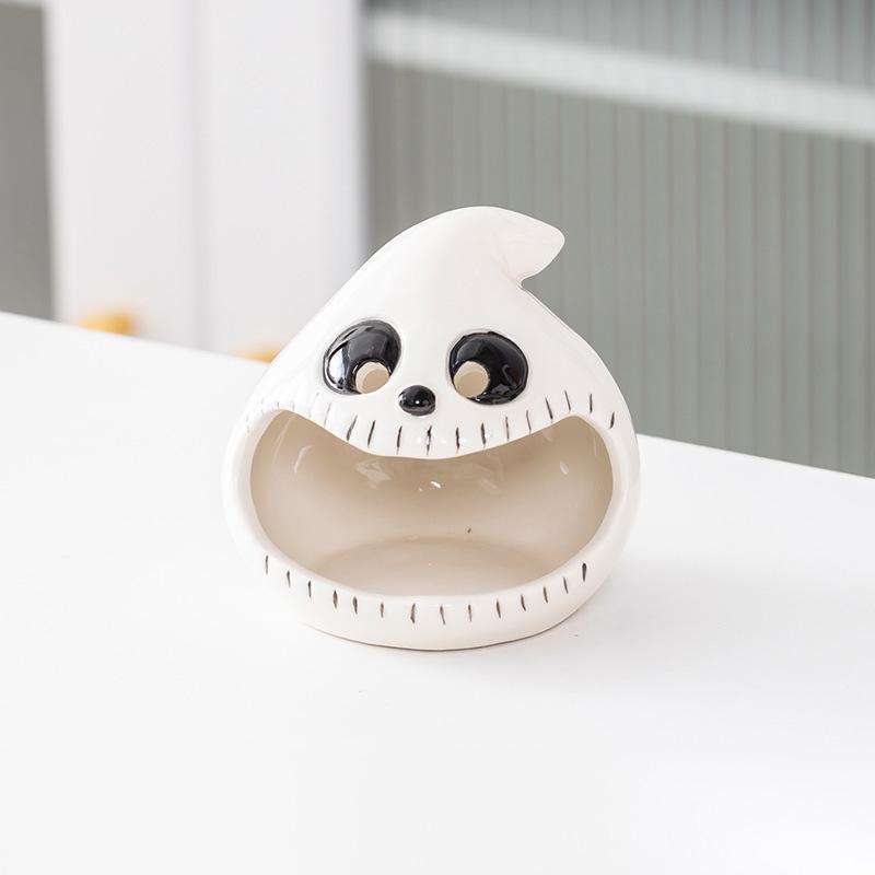 

1PC Ghost Pumpkin Bat Cute Ashtray Decoration Multifunctional Candle Holder Desktop Decoration Candy Storage