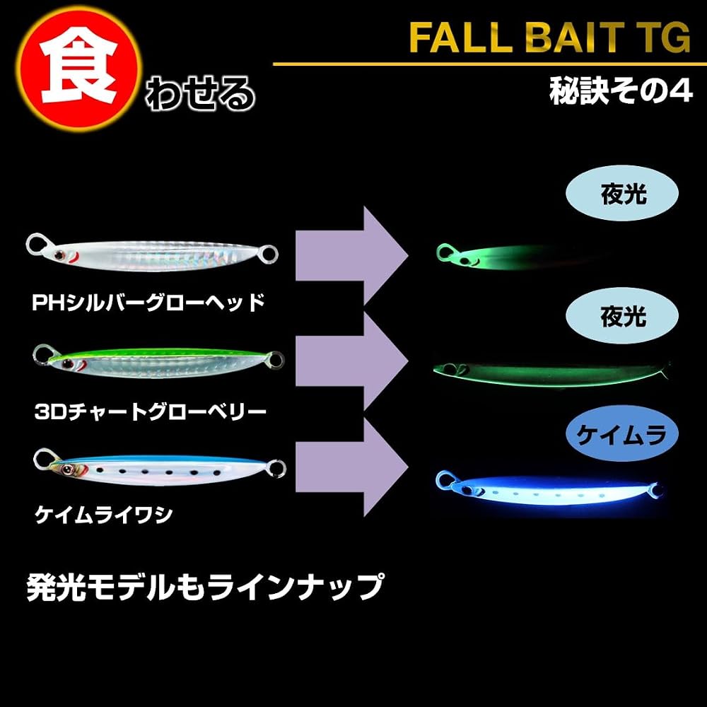 Daiwa Tungsten Jig Fall Bait TG 80g PH Silver Glow Head Fishing Tackle