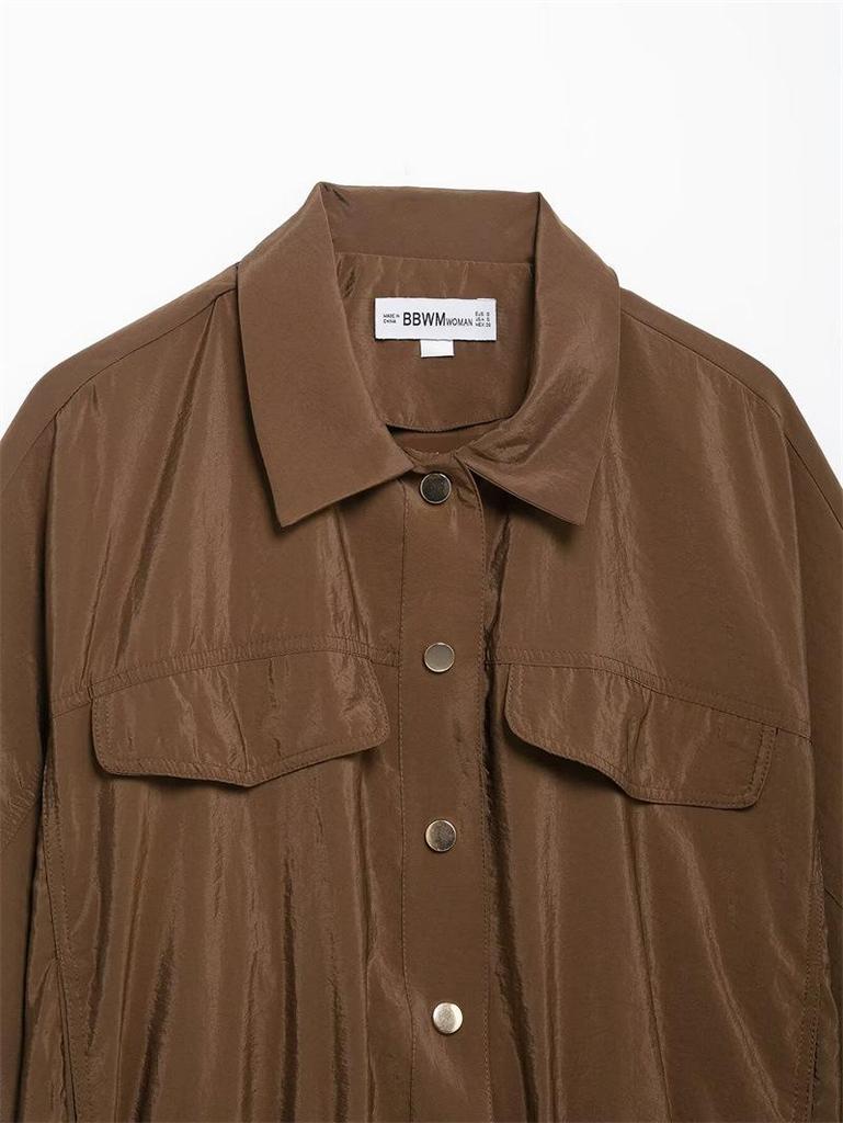 TAOP&ZA Spring/Summer Women's Casual Lapel Shirt & Tapered Pants Set