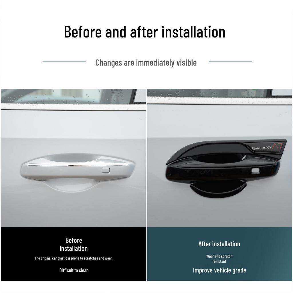Geely Galaxy A7 Door Handle Protective Sticker - Anti-Scratch Decorative Accessory